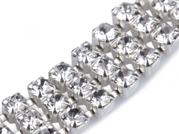 Štrasový náramek třířadý - jablonecká bižuterie