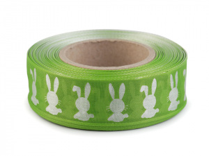 Stuha s drátem šíře 25 mm zajíc