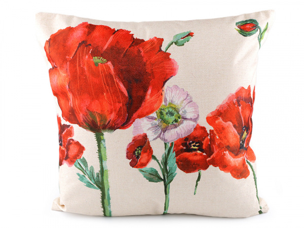 Povlak na polštář květy 44x44 cm