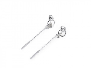 Náušnice z nerezové oceli s broušenými kamínky