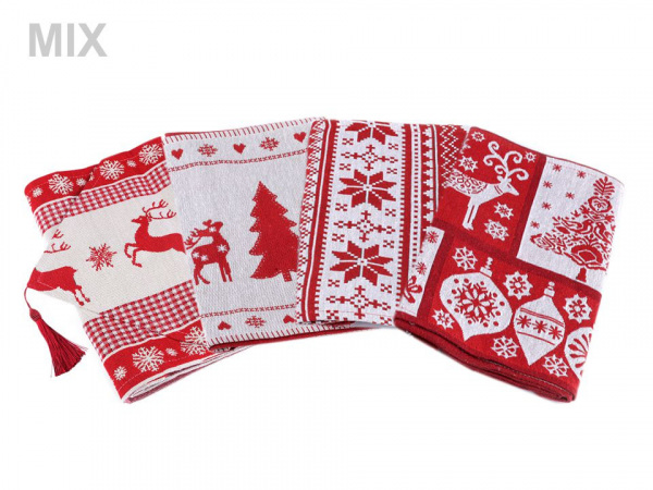 Běhoun / ubrus gobelín 34x175 cm vánoční