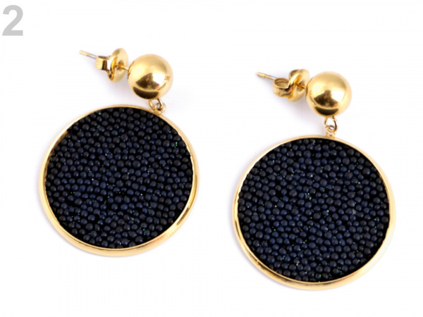 Náušnice z nerezové oceli placky větší