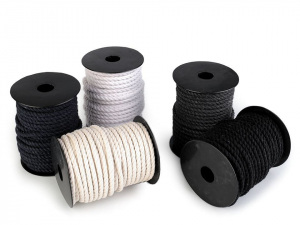 Bavlněná šňůra kroucená Ø5 a 6 mm