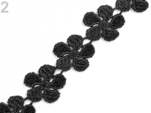 Vzdušná krajka / vsadka šíře 24 mm květy