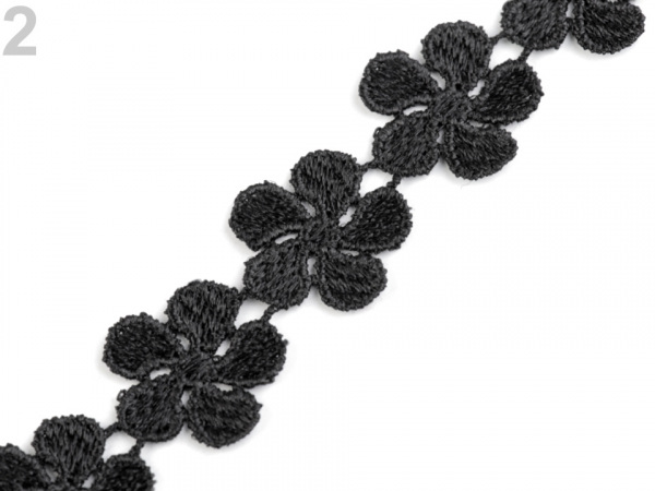 Vzdušná krajka / vsadka šíře 24 mm květy