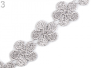 Vzdušná krajka / vsadka šíře 24 mm květy