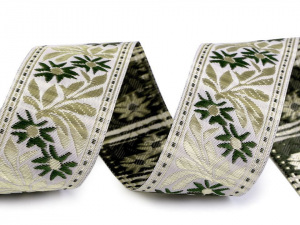 Krojovka vzorovaná / prýmek vyšívaný šíře 40 mm