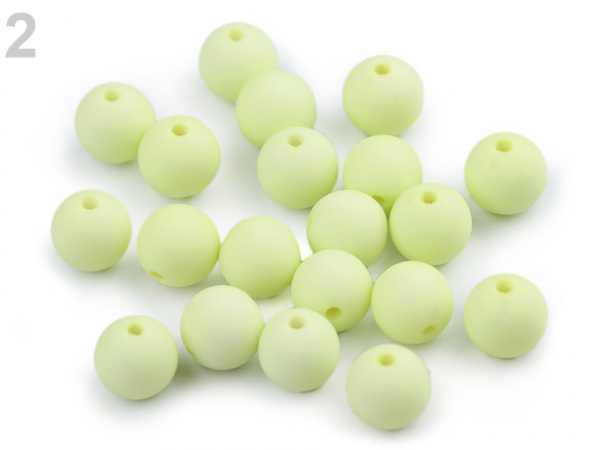 Plastové korálky matné Ø10 mm