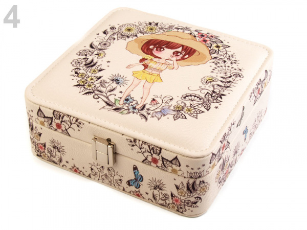 Šperkovnice s potiskem 6,5x18x18 cm