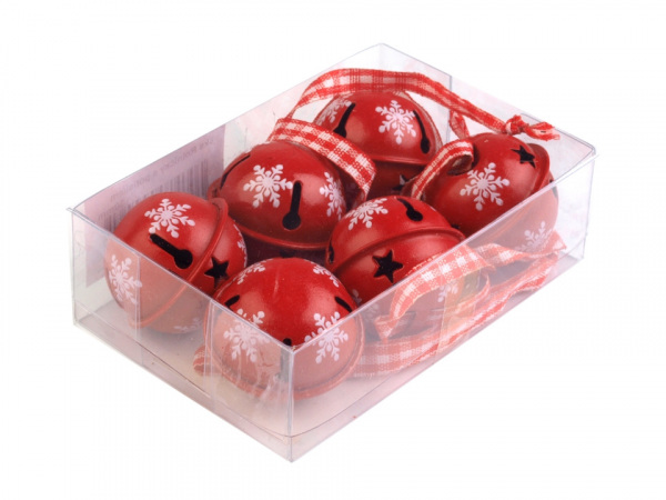 Vánoční rolničky s vločkami Ø30 mm