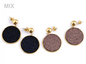 Náušnice z nerezové oceli placky větší