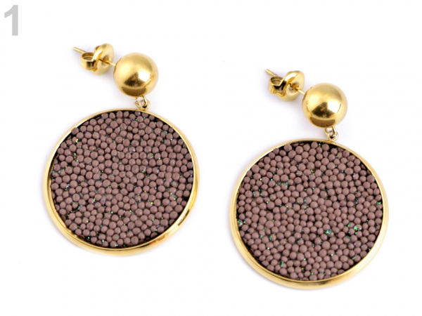 Náušnice z nerezové oceli placky větší