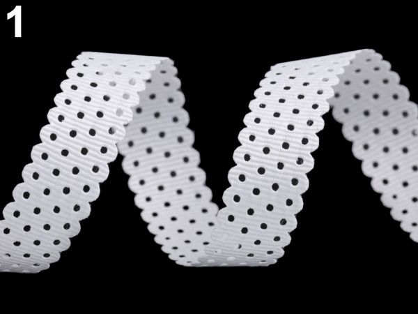 Rypsová stuha s výsekem šíře 15 mm