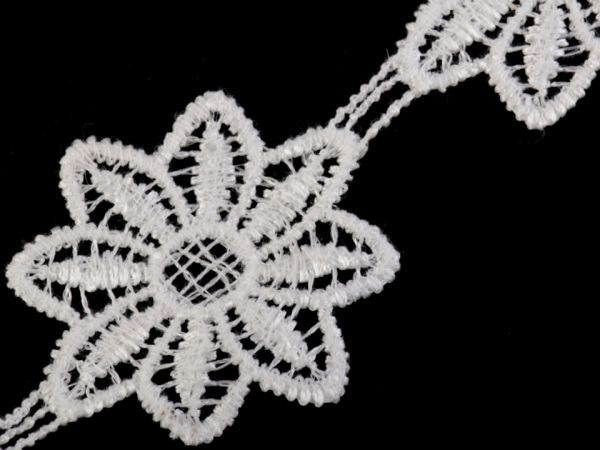 Vzdušná krajka / vsadka šíře 42 mm květy