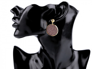 Náušnice z nerezové oceli placky větší