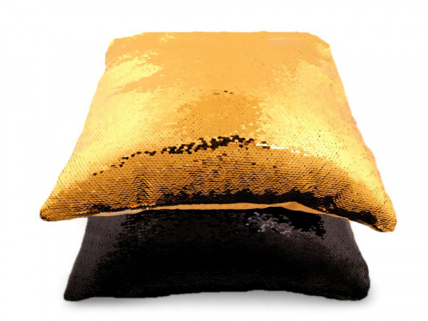 Povlak na polštář s oboustrannými flitry 40x40 cm