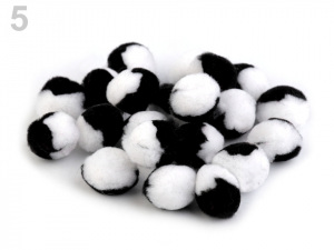 Plyšová bambulka dvoubarevná Ø20 mm