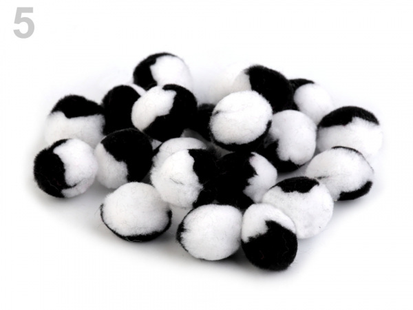 Plyšová bambulka dvoubarevná Ø20 mm