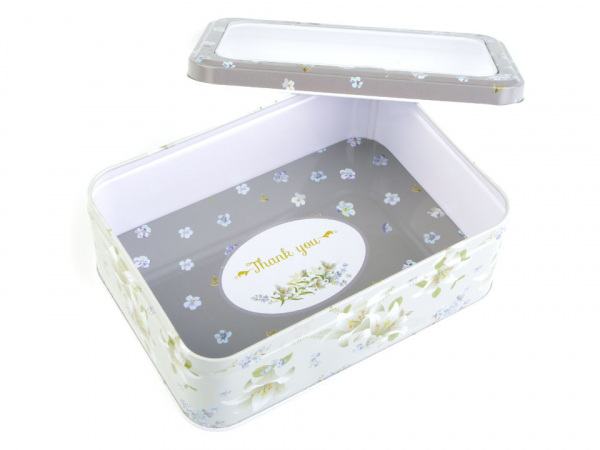 Plechová krabička s průhledem velká