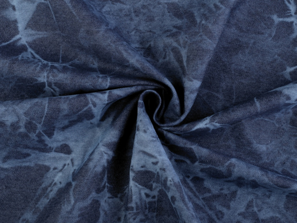 Elastická riflovina batikovaná