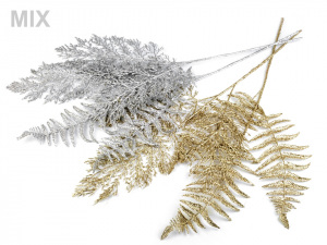 Vánoční větvička / kapradí s glitry