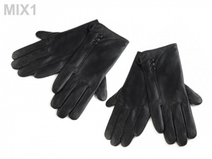 Dámské kožené rukavice s knoflíky