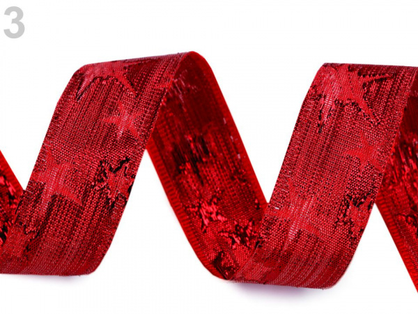 Stuha s lurexem šíře 25 mm