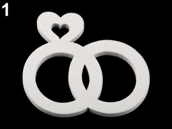 Dřevěné svatební srdce, prstýnky, hrdlička