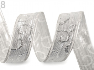 Stuha s lurexem šíře 25 mm