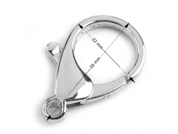 Kovová karabinka průvlek 3 mm velká