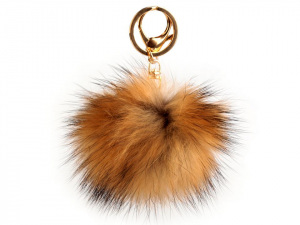 Kožešinová bambule na kabelku z mývalovce