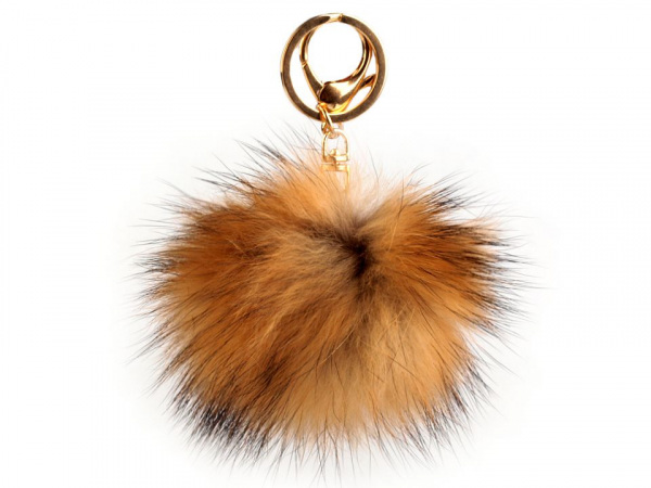 Kožešinová bambule na kabelku z mývalovce