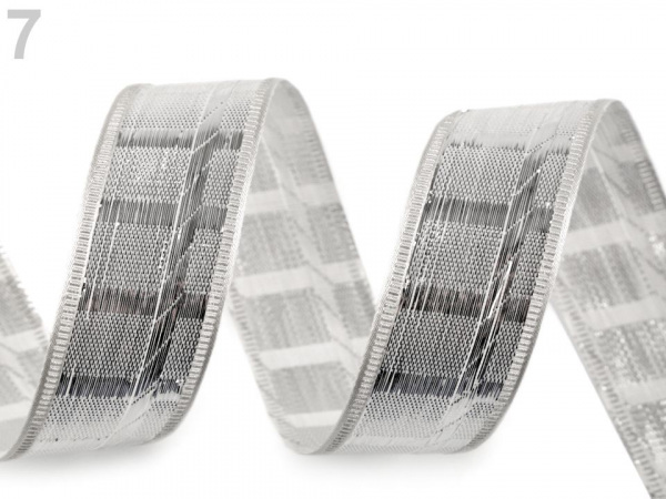 Stuha s lurexem šíře 25 mm