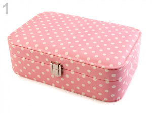 Šperkovnice s puntíky 7x14,5x22 cm