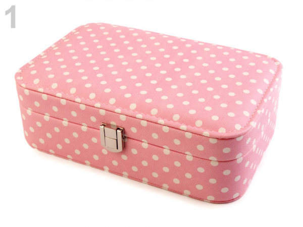 Šperkovnice s puntíky 7x14,5x22 cm