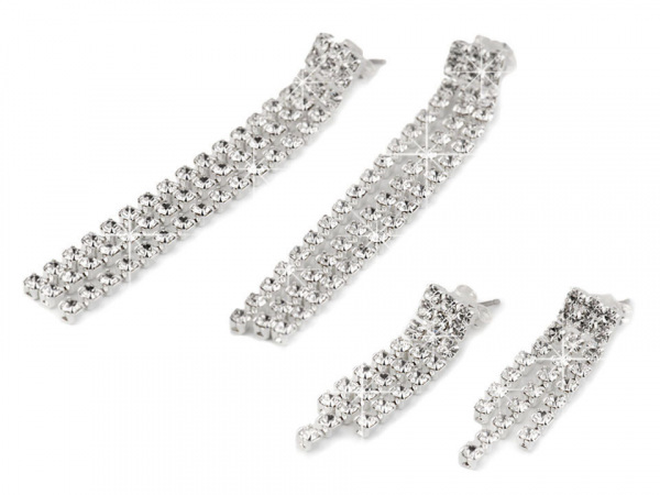 Štrasové náušnice - jablonecká bižuterie