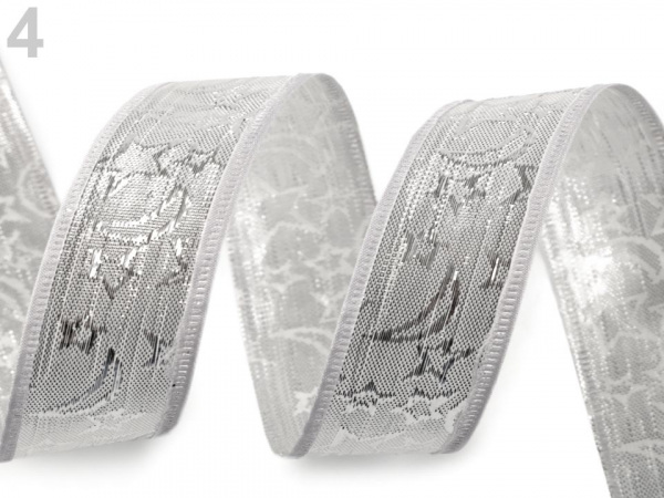Stuha s lurexem šíře 25 mm