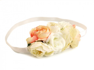 Pružná čelenka do vlasů s květy