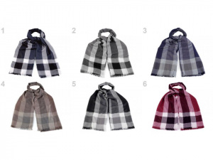 Šála 93x193 cm károvaná