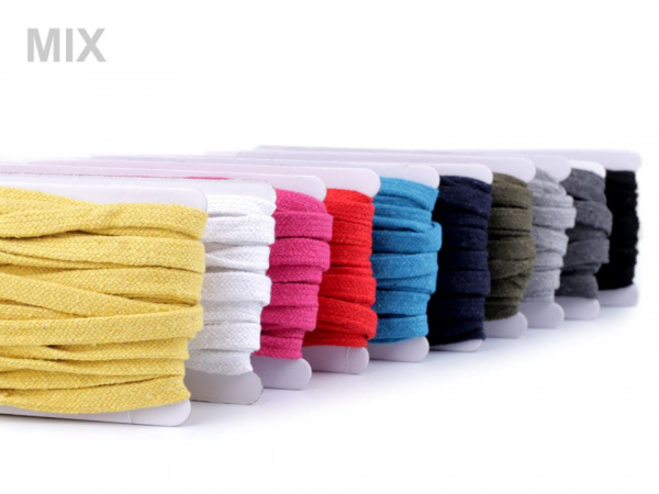 Šňůra plochá / dutinka šíře 10 mm