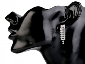 Štrasové náušnice - jablonecká bižuterie