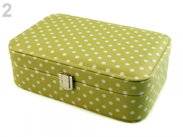 Šperkovnice s puntíky 7x14,5x22 cm