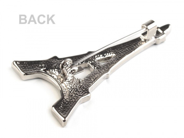 Brož s broušenými kamínky Paříž, mašle