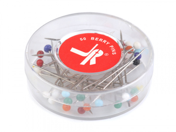 Špendlíky  se skleněnou hlavičkou délka 25 mm