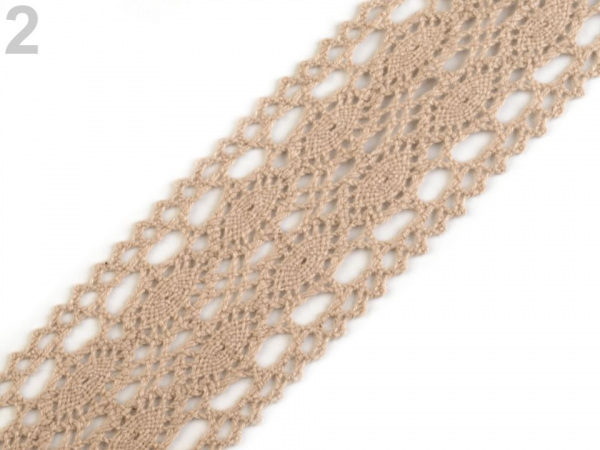 Krajka / vsadka paličkovaná šíře 40 mm