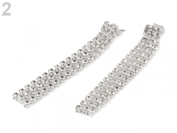 Štrasové náušnice - jablonecká bižuterie