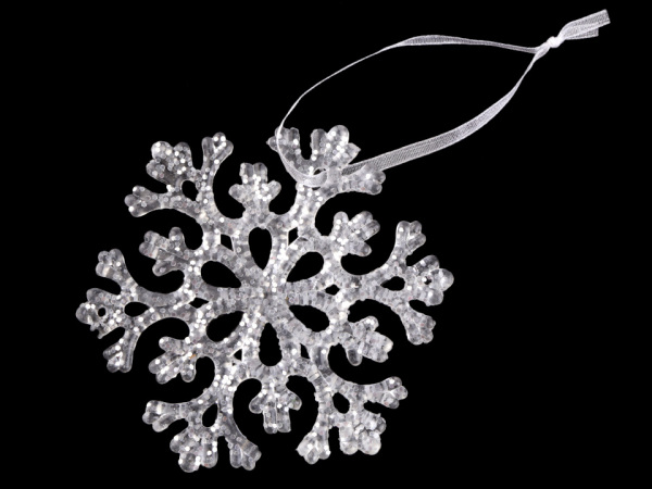 Vločka s glitry Ø8,5 cm