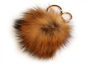 Kožešinová bambule na kabelku z mývalovce