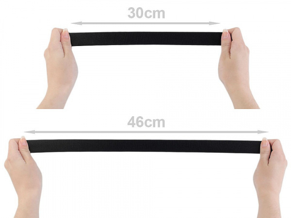 Saténová pruženka šíře 25 mm