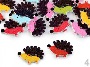 Dřevěný dekorační knoflík zvířátka